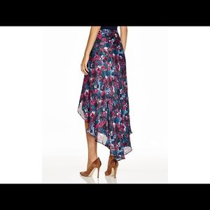 Haute hippie Silk Side Slit Hi-Lo Skirt